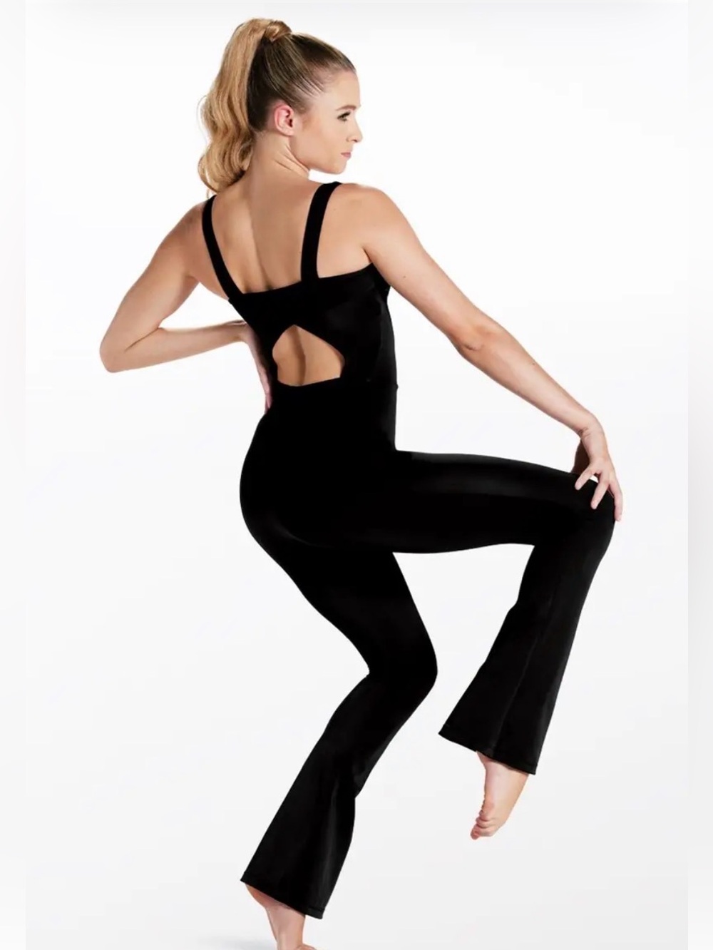 Wide Leg Cutout Back Unitard